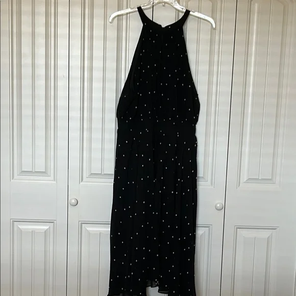 City Chic Black Dress with White Dots - Picture 6 of 9